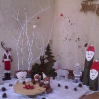 on a décoré la terrasse pour faire venir l'hiver
